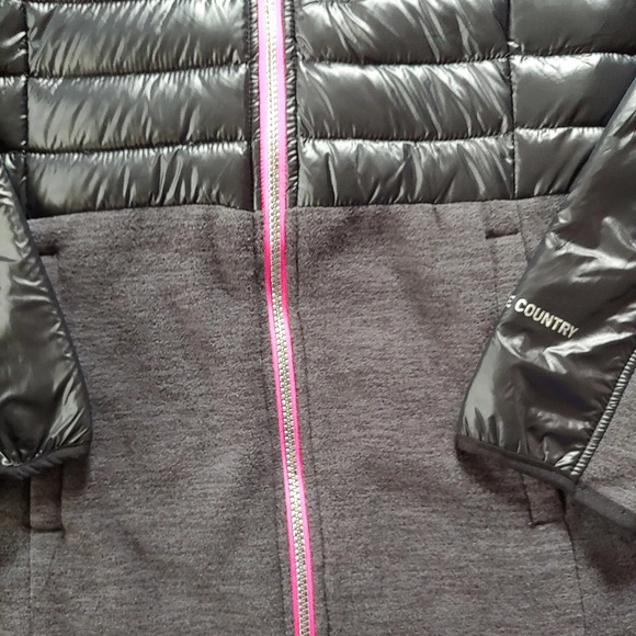 Free Country Black Hybrid Hooded Jacket Size Girl's Large 14/16 NEW with TAGS - Picture 9 of 14